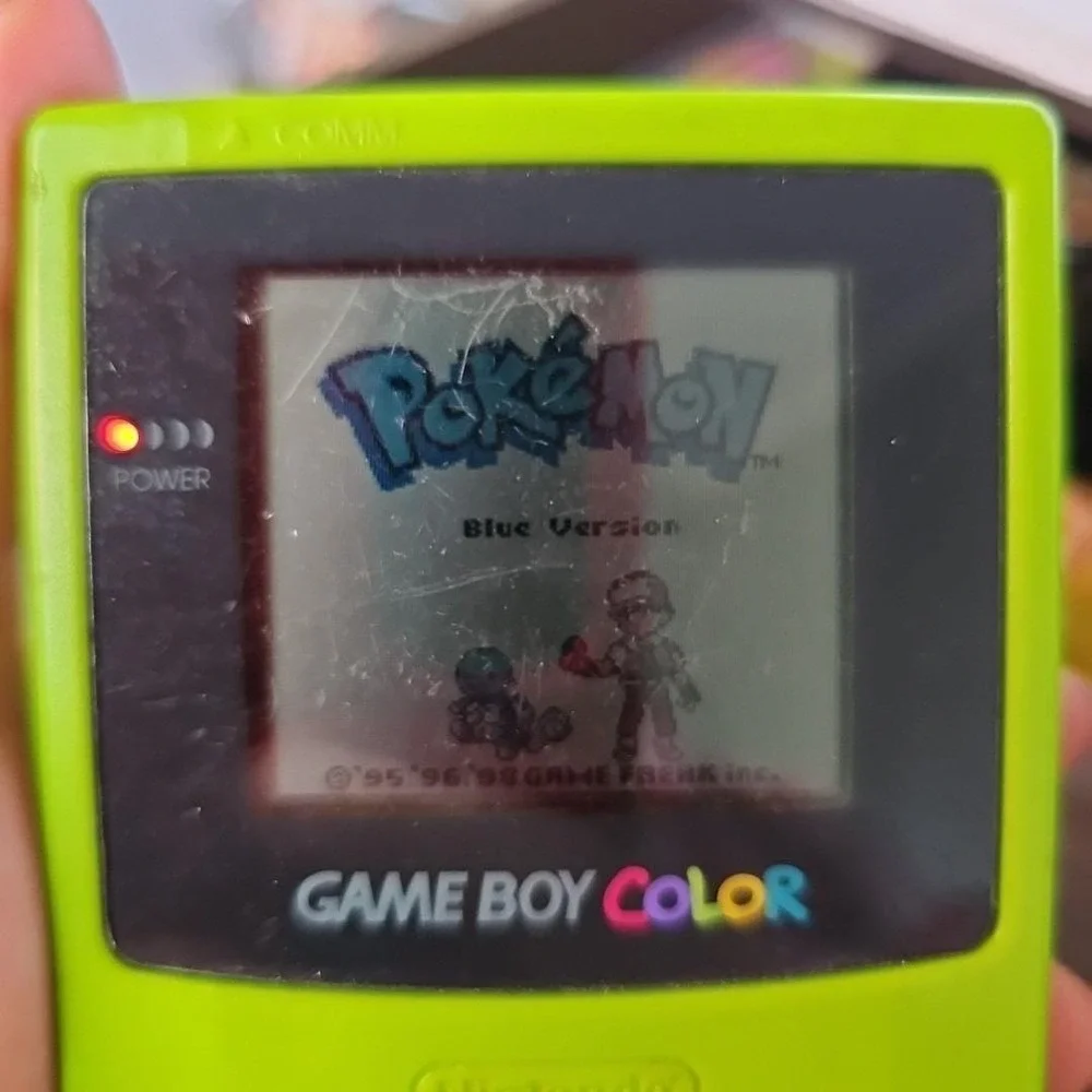 Vtg Nintendo Game Boy Color LOT 3 Pokemon Pikachu Crystal Blue Game Camera WORKS